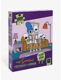 Cartoons The Simpsons Treehouse Of Horror Couch Gag Glow-in-the-Dark 1000-Piece Puzzle - BoxLunch Exclusive