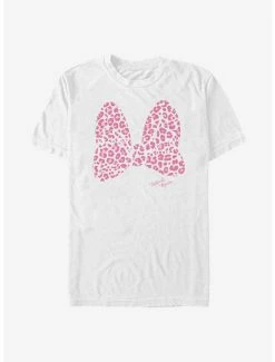Cartoons Disney Minnie Mouse Pink Leopard T-Shirt