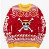 Anime One Piece Straw Hat Pirates Jolly Roger Emblem Holiday Sweater - BoxLunch Exclusive