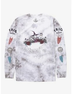 Horror Disney The Nightmare Before Christmas Trio Of Terror Long Sleeve Tie-Dye T-Shirt - BoxLunch Exclusive