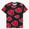 Anime Naruto Shippuden Akatsuki Cloud Allover Print Women's T-Shirt - BoxLunch Exclusive -Hot Topic Sales Store 15570038 hi