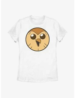 Cartoons Disney The Owl House Hooty Face Solid Womens T-Shirt
