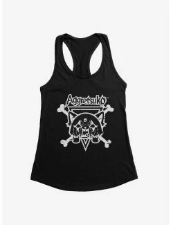 Anime Aggretsuko Metal Crossbones Womens Tank Top