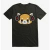 Anime Aggretsuko Metal Headphones T-Shirt