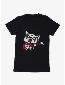 Anime Aggretsuko Metal Hard Rock Womens T-Shirt