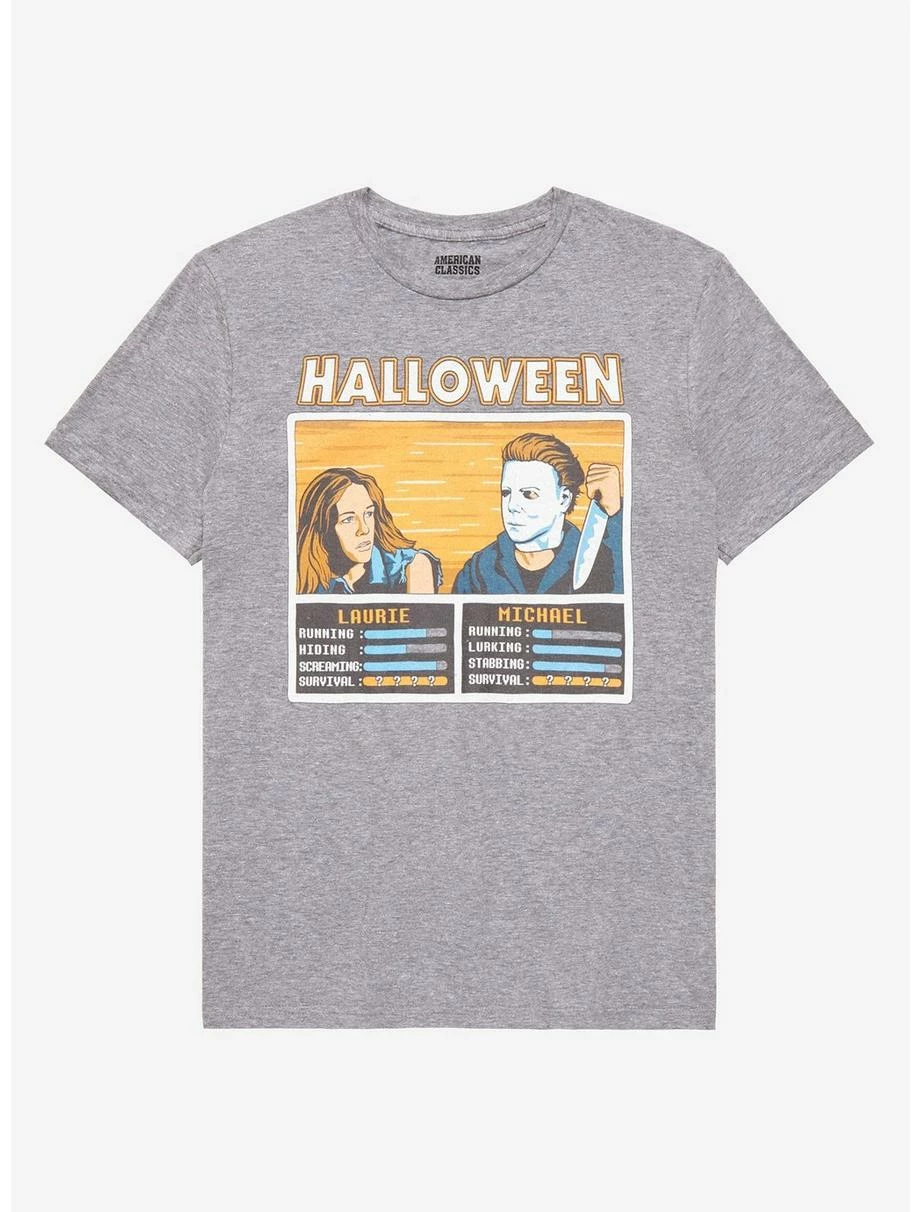 Horror Halloween Michael Myers & Laurie Strode Arcade Game T-Shirt - BoxLunch Exclusive 3 Horror Halloween Michael Myers & Laurie Strode Arcade Game T-Shirt - BoxLunch Exclusive