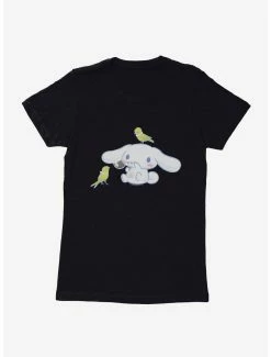 Anime Cinnamoroll Bubbles And Birds Womens T-Shirt