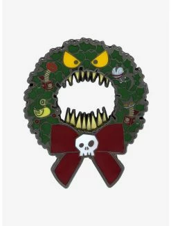 Horror Loungefly Disney The Nightmare Before Christmas Wreath Enamel Pin - BoxLunch Exclusive