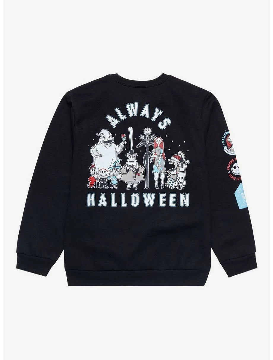 Horror Disney The Nightmare Before Christmas Halloween Town Youth Crewneck - BoxLunch Exclusive 4 Horror Disney The Nightmare Before Christmas Halloween Town Youth Crewneck - BoxLunch Exclusive - Image 2