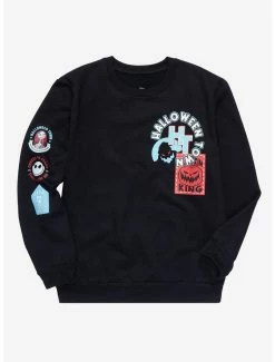 Horror Disney The Nightmare Before Christmas Halloween Town Youth Crewneck - BoxLunch Exclusive
