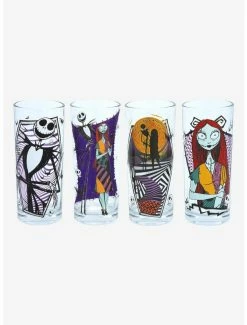 Horror Disney The Nightmare Before Christmas Jack Skellington & Sally Glassware Set