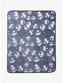 Horror Disney The Nightmare Before Christmas Jack And Oogie Boogie Glow-in-the-Dark Boxed Throw - BoxLunch Exclusive