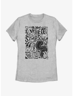 Cartoons The Simpsons Pop Art Family Womens T-Shirt