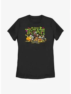 Cartoons Disney Mickey Mouse & Friends We Choose Treat Womens T-Shirt