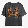 Cartoons Disney Minnie Mouse Animal Print Bow Mineral Wash Crop Womens T-Shirt -Hot Topic Sales Store 20018755 hi