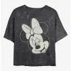 Cartoons Disney Minnie Mouse Minnie Wink Mineral Wash Crop Womens T-Shirt -Hot Topic Sales Store 20018797 hi