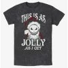Horror Disney The Nightmare Before Christmas Jolly Santa Jack Mineral Wash T-Shirt