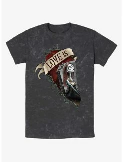 Horror Disney The Nightmare Before Christmas Sally Loves Mineral Wash T-Shirt