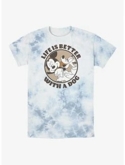 Cartoons Disney Mickey Mouse Dog Life Tie-Dye T-Shirt