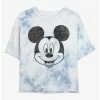 Cartoons Disney Mickey Mouse Face Womens Tie-Dye Crop T-Shirt -Hot Topic Sales Store 20160515 hi