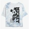 Cartoons Disney Mickey Mouse Vertical Collegiate Womens Tie-Dye Crop T-Shirt -Hot Topic Sales Store 20160550 hi