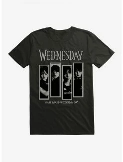 Horror Wednesday What Would Wednesday Do? Panels T-Shirt