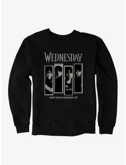Horror Wednesday What Would Wednesday Do? Panels Sweatshirt